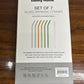 Danny Home Multicolour Glass Straw 7Pcs