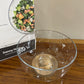 Danny Home Glass+Bamboo Salad Bowl