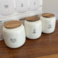 Danny Home Ceramic Tea Coffee Sugar Jar Set 3Pcs
