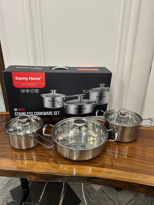Danny Home Stainless Steel Cookware 6Pcs