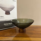Danny Home Smoky Glass Pedestal Fruit Bowl (Large)