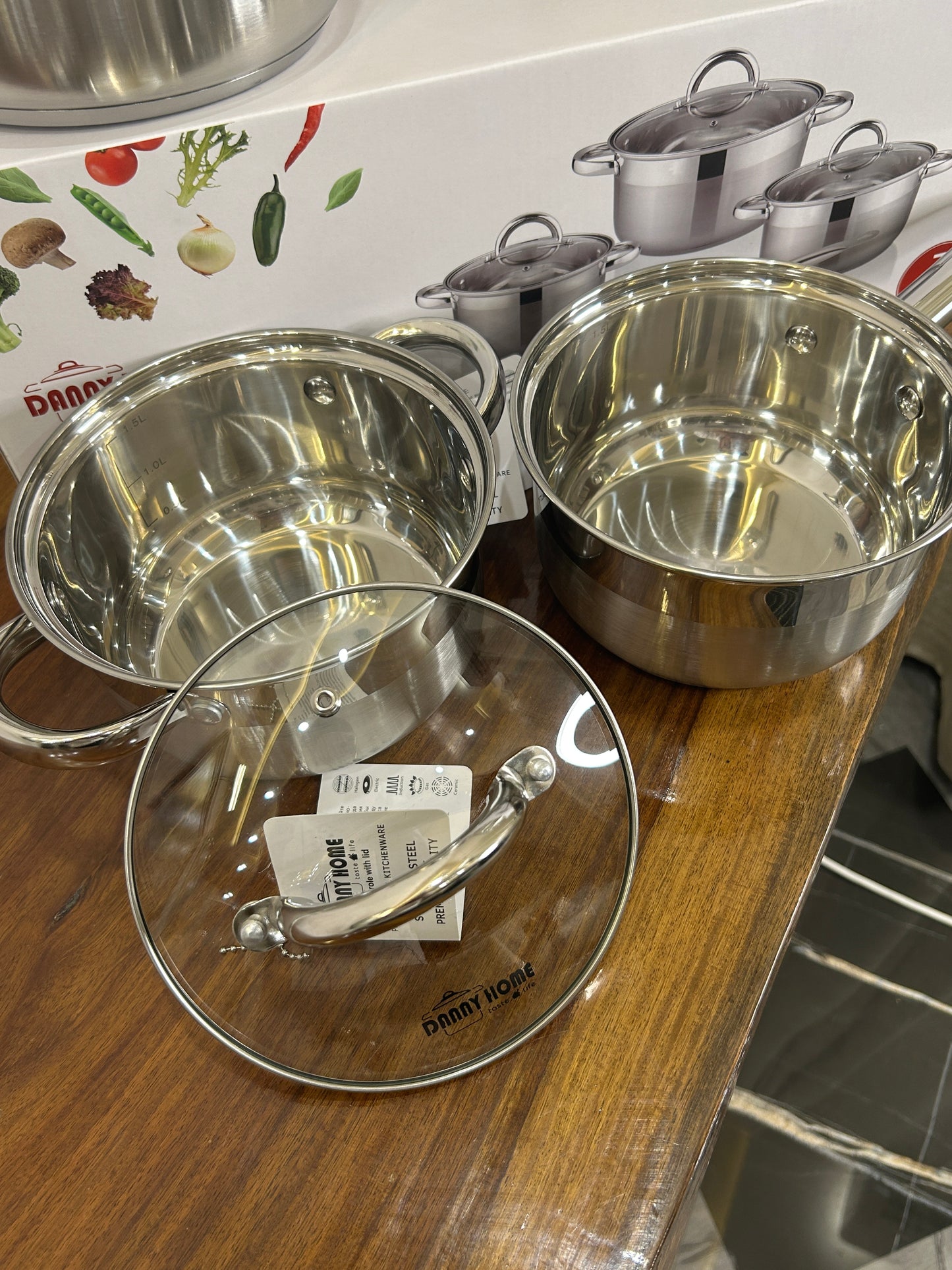 Danny Home Stainless Steel Cookware Set 7Pcs