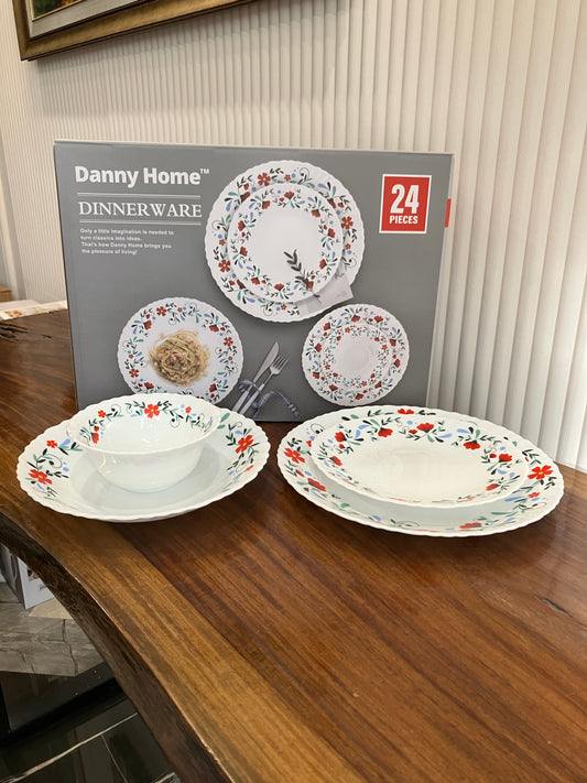 Danny Home Opal Bloom Dinner Set 24Pcs