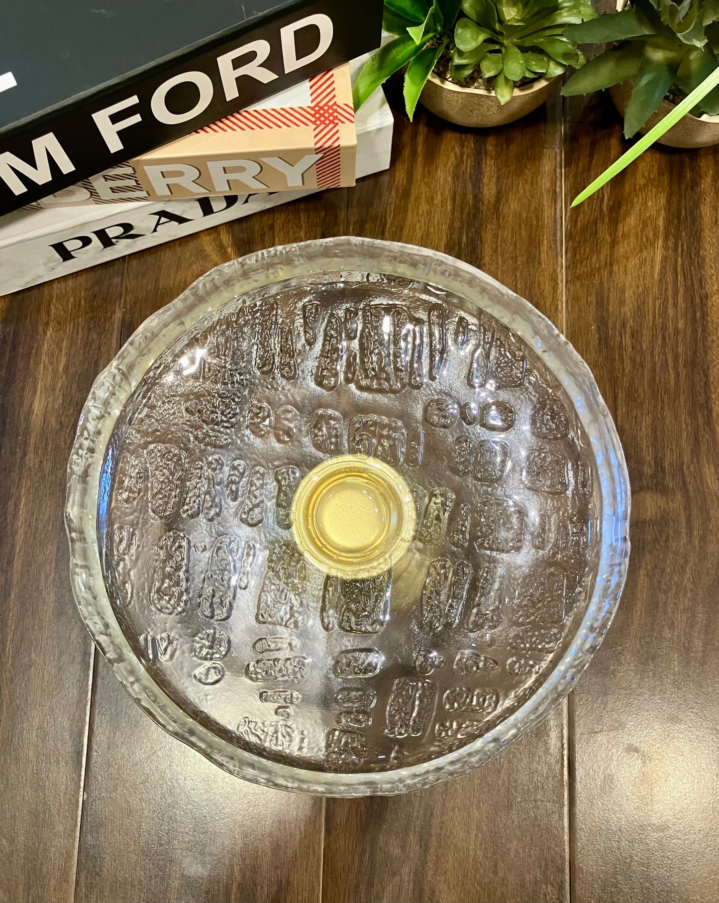 Fancy Glass Platter Small