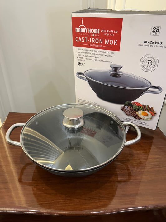 Danny Home Cast-Iron Wok 28CM