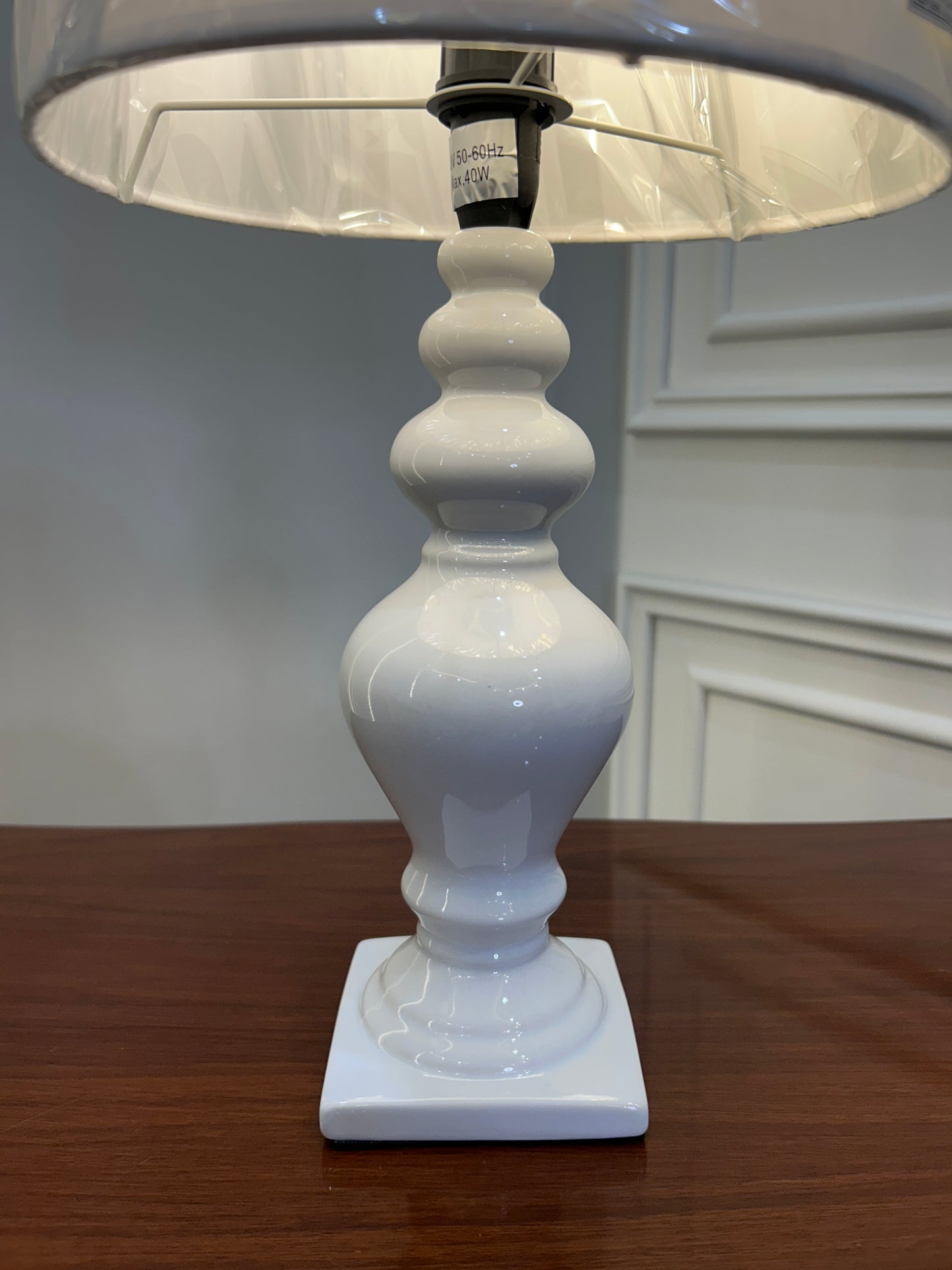 Danny Home Ceramic White Lamp 1Pcs