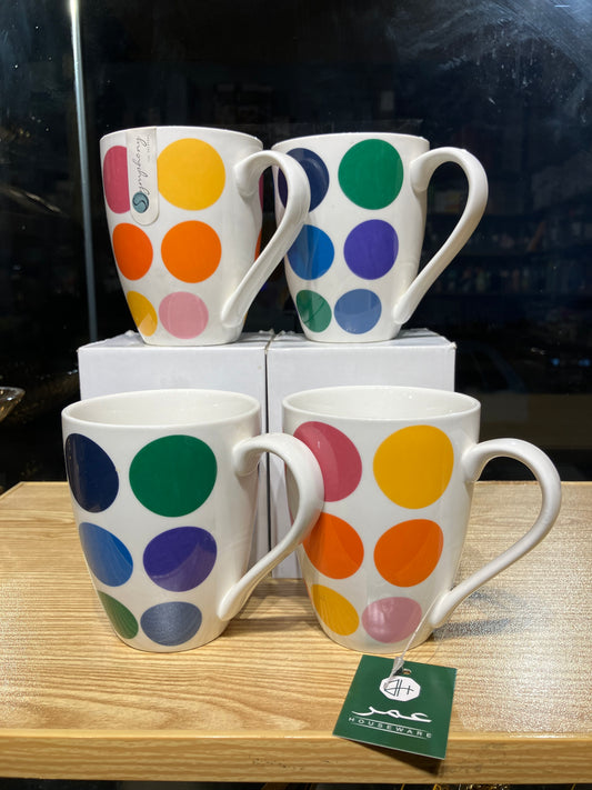 Symphony Big Dots Mugs 4Pcs