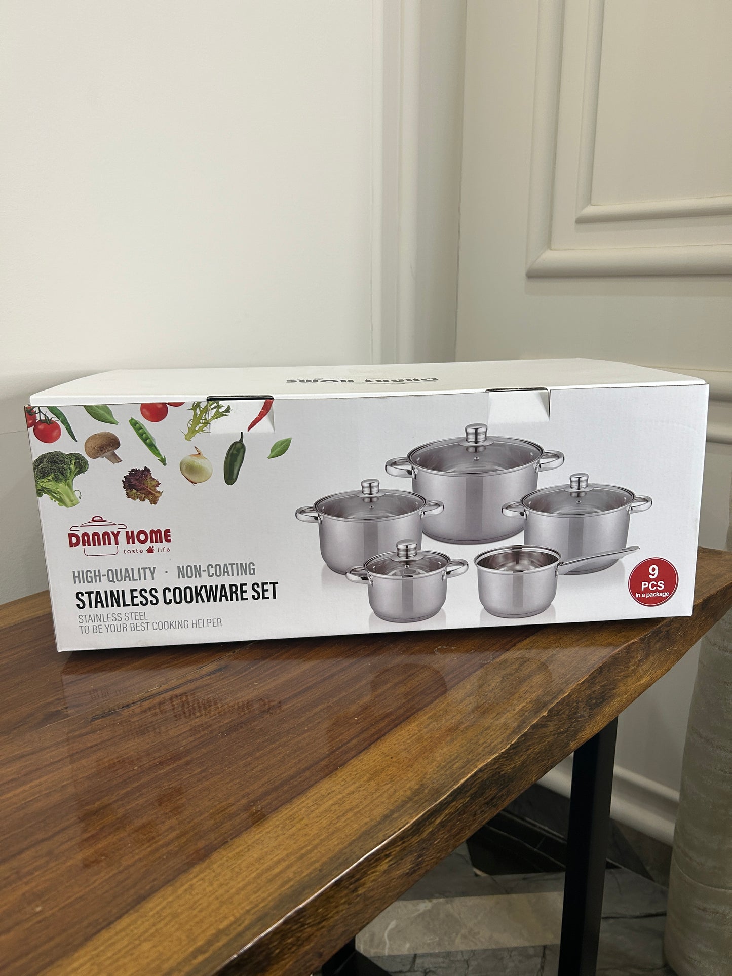 Danny Home Stainless Steel Cookware Set 9Pcs