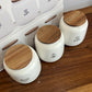 Danny Home Ceramic Tea Coffee Sugar Jar Set 3Pcs