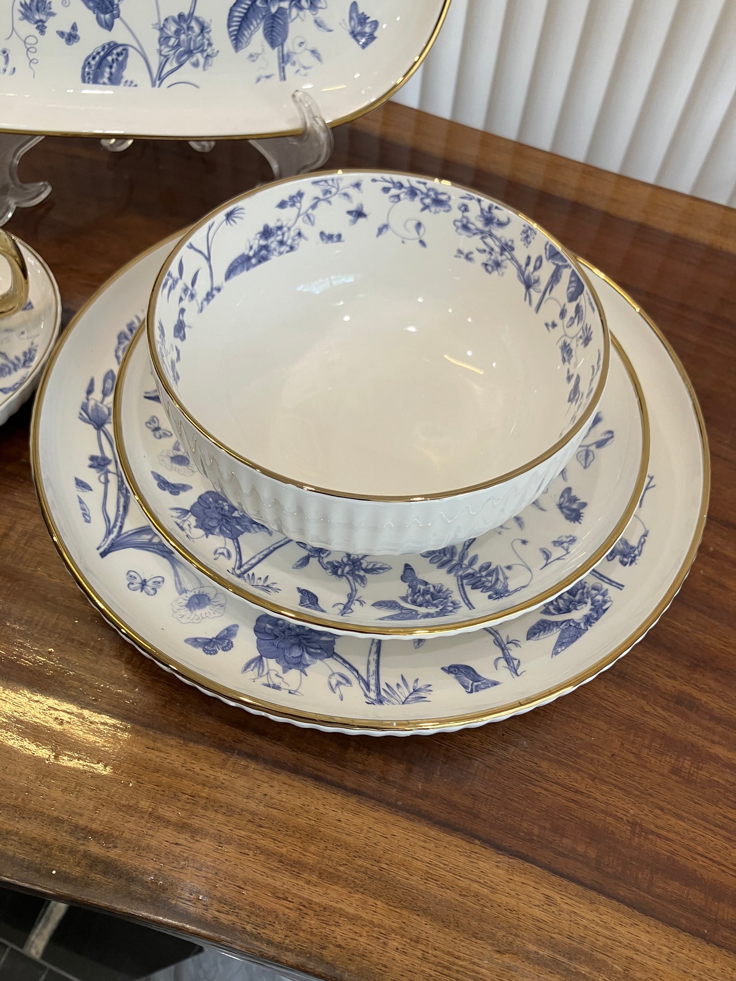 Danny Home Blue Gold Breakfast Set 32Pcs