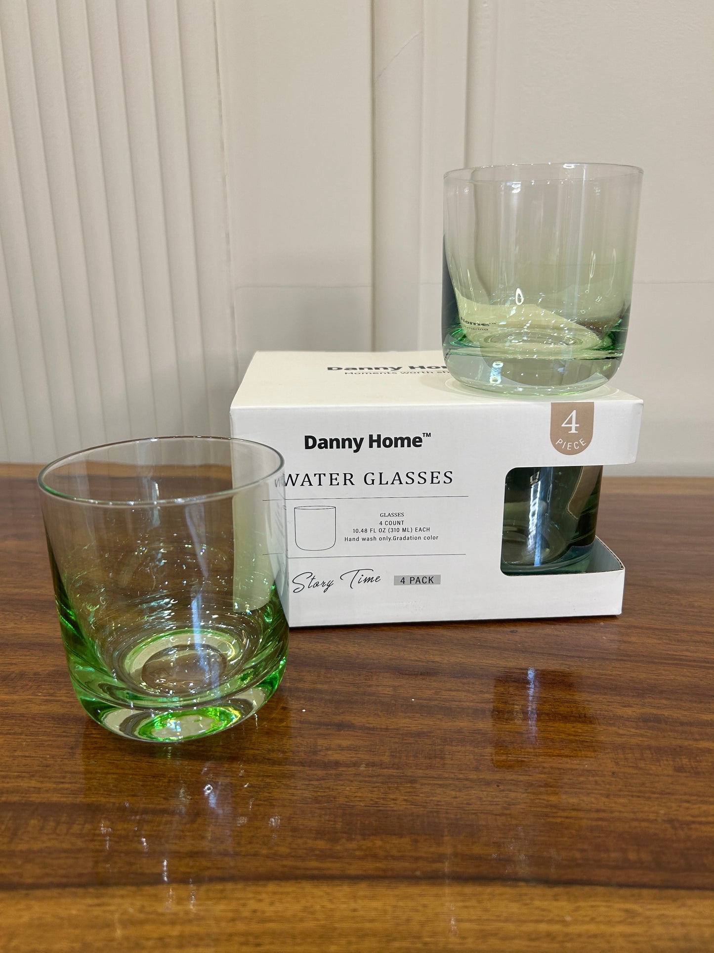 Danny Home Green Gradient Glass 4Pcs (310ml)