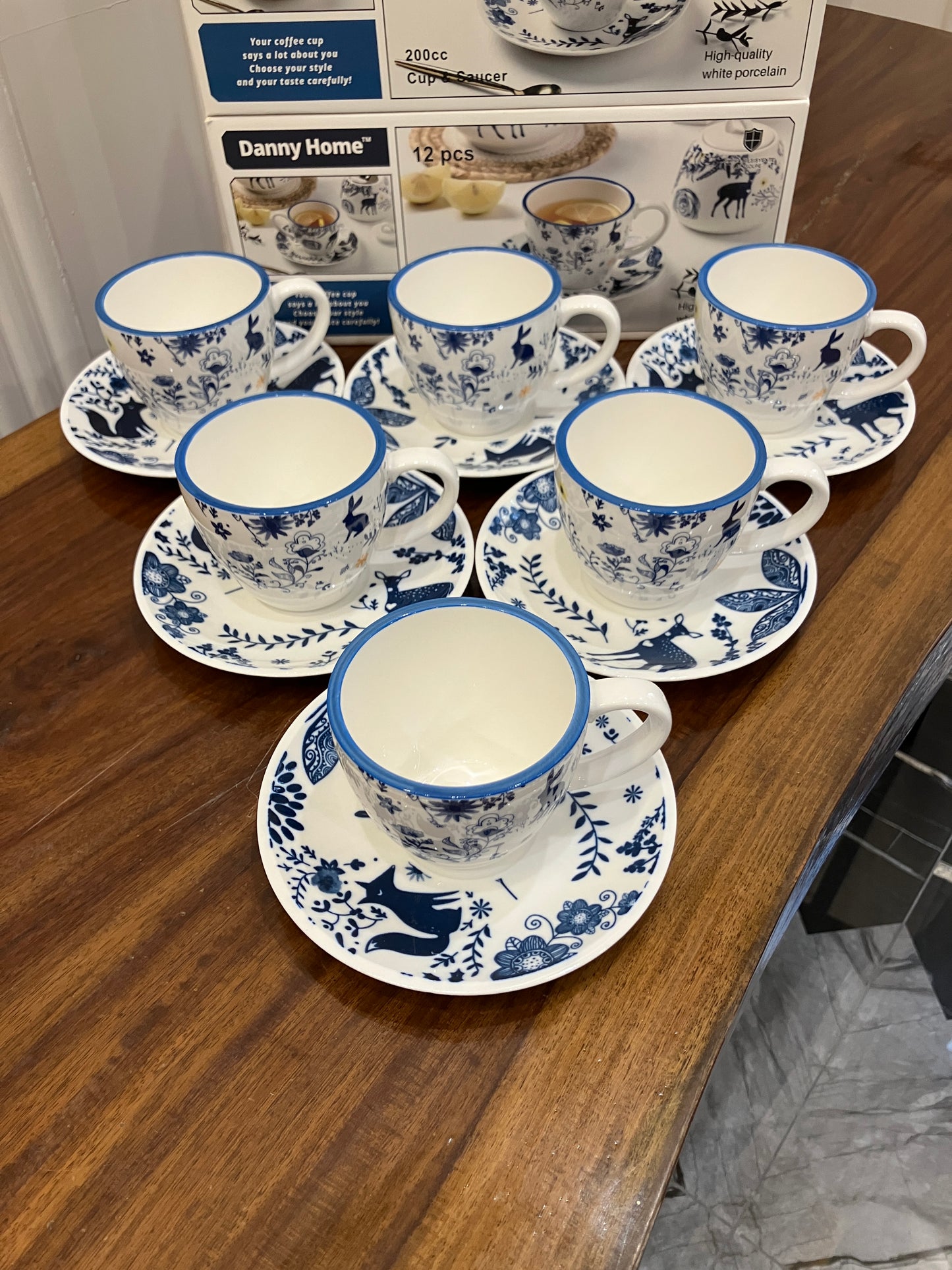 Danny Home Cup Saucer Set 6Pcs