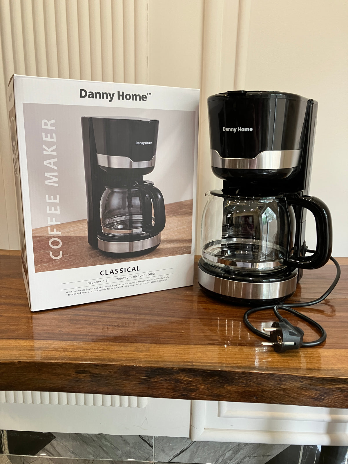 Danny Home Classical Electric Coffee Maker 1.5L