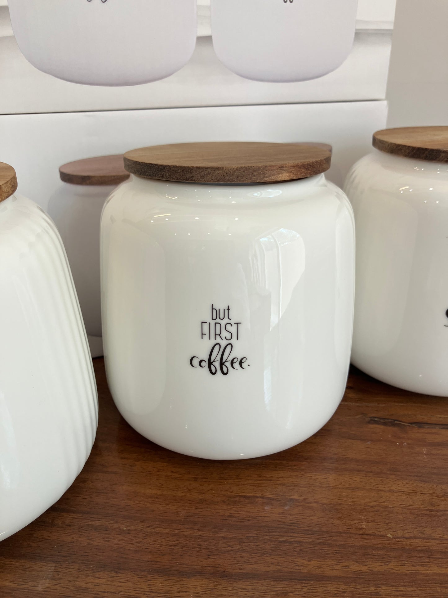 Danny Home Ceramic Tea Coffee Sugar Jar Set 3Pcs