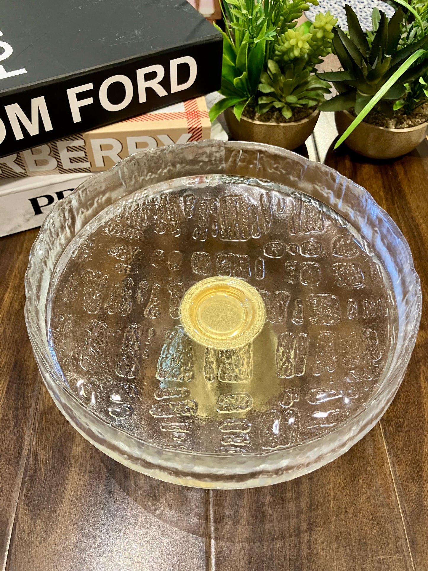 Fancy Glass Platter Small