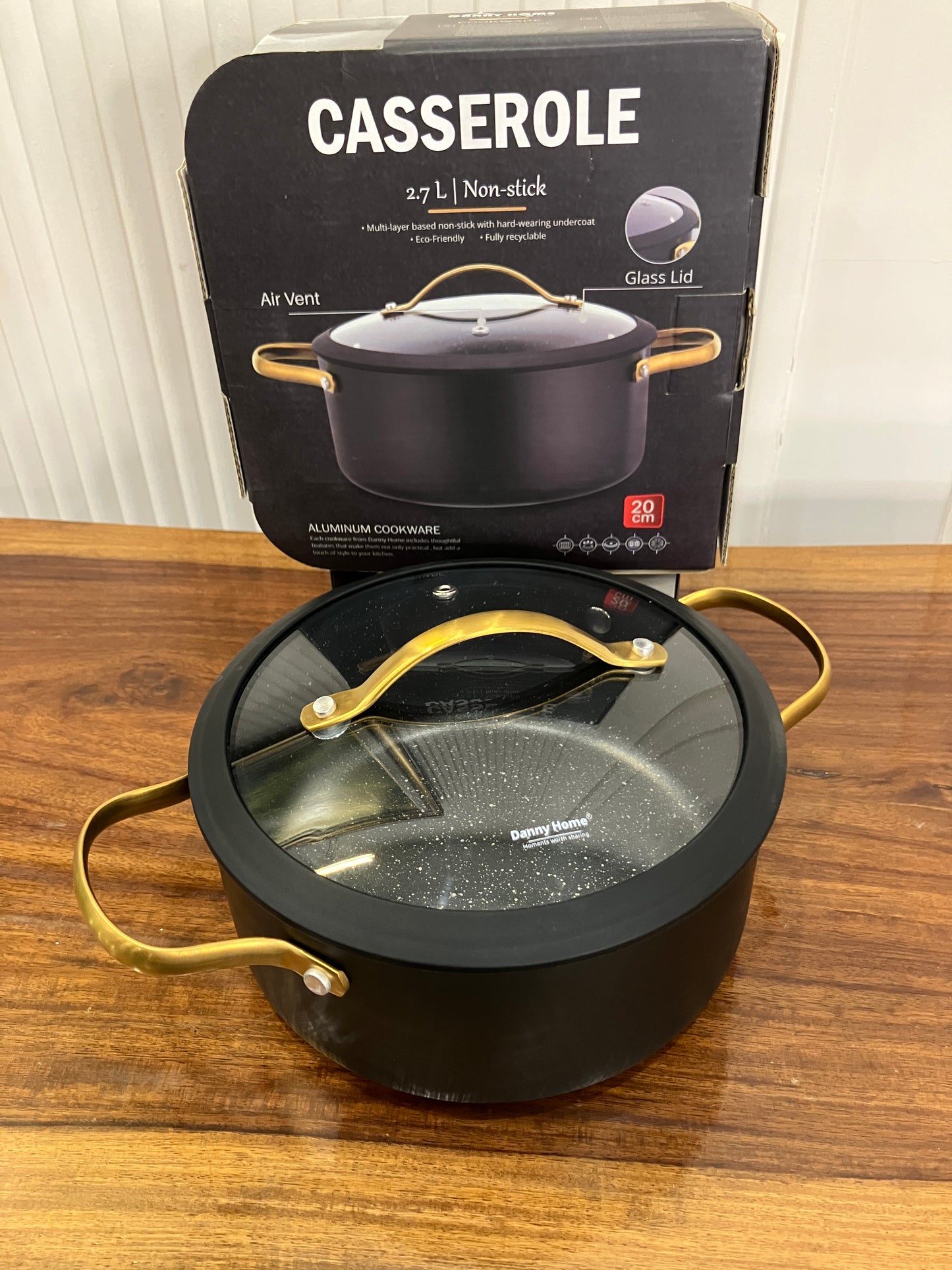 Danny Home Aluminium Non-Stick Casserole 2.7L
