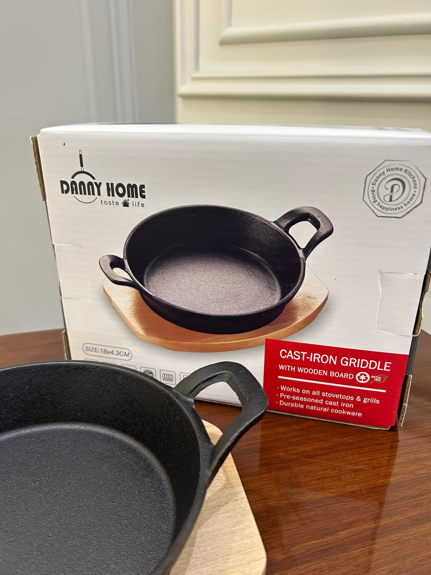 Danny Home Cast-Iron Skillet Round 1Pcs