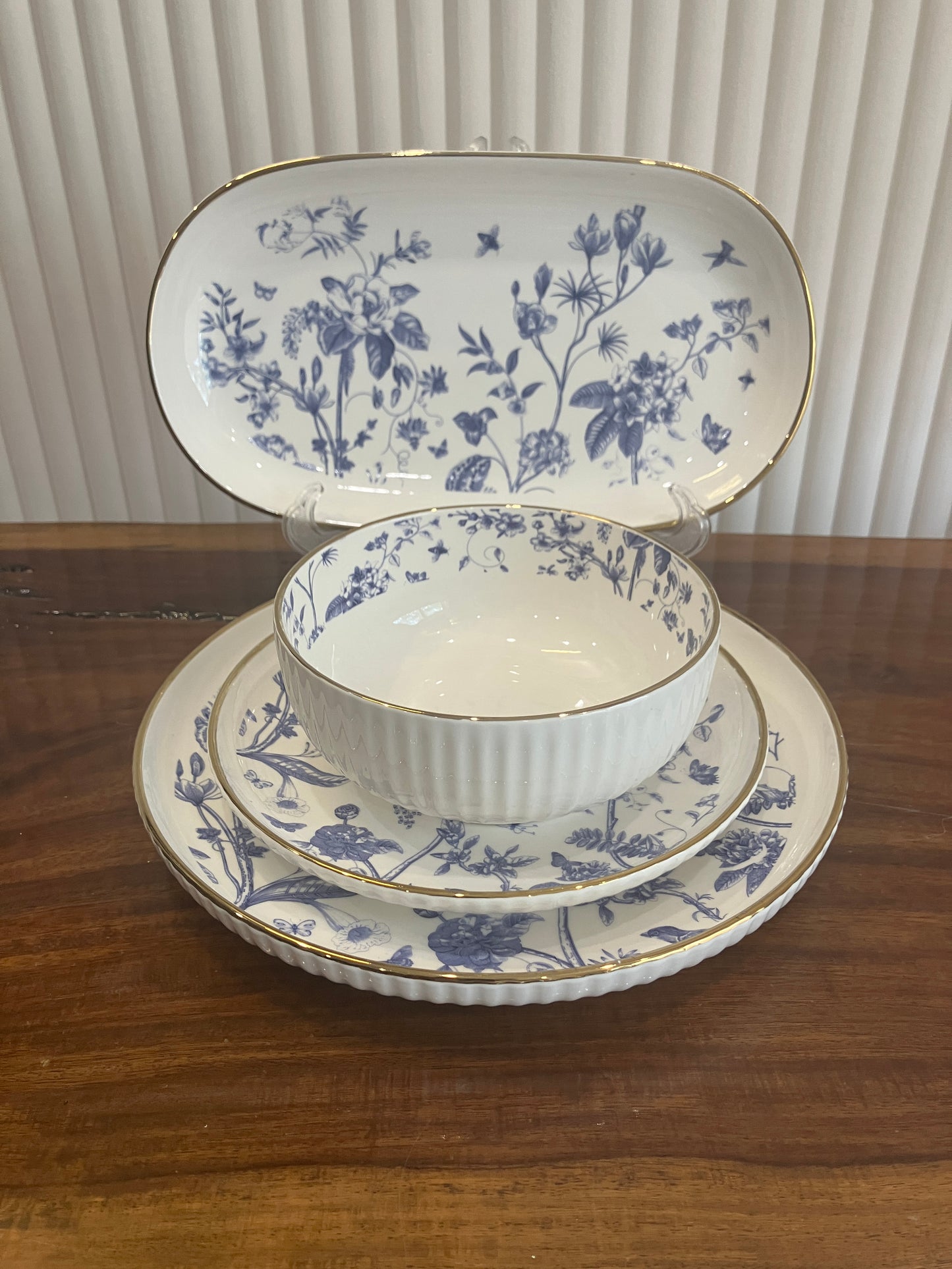 Danny Home Blue Gold Breakfast Set 32Pcs