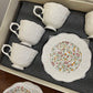 Premium Floral Cup Saucer Set 12Pcs