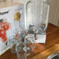 Danny Home Glass Dispenser & Mason Jars 5Pcs