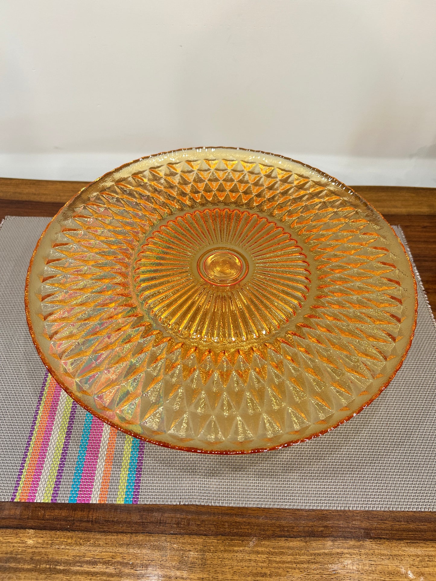 Danny Home Large Glass Cake Stand Golden