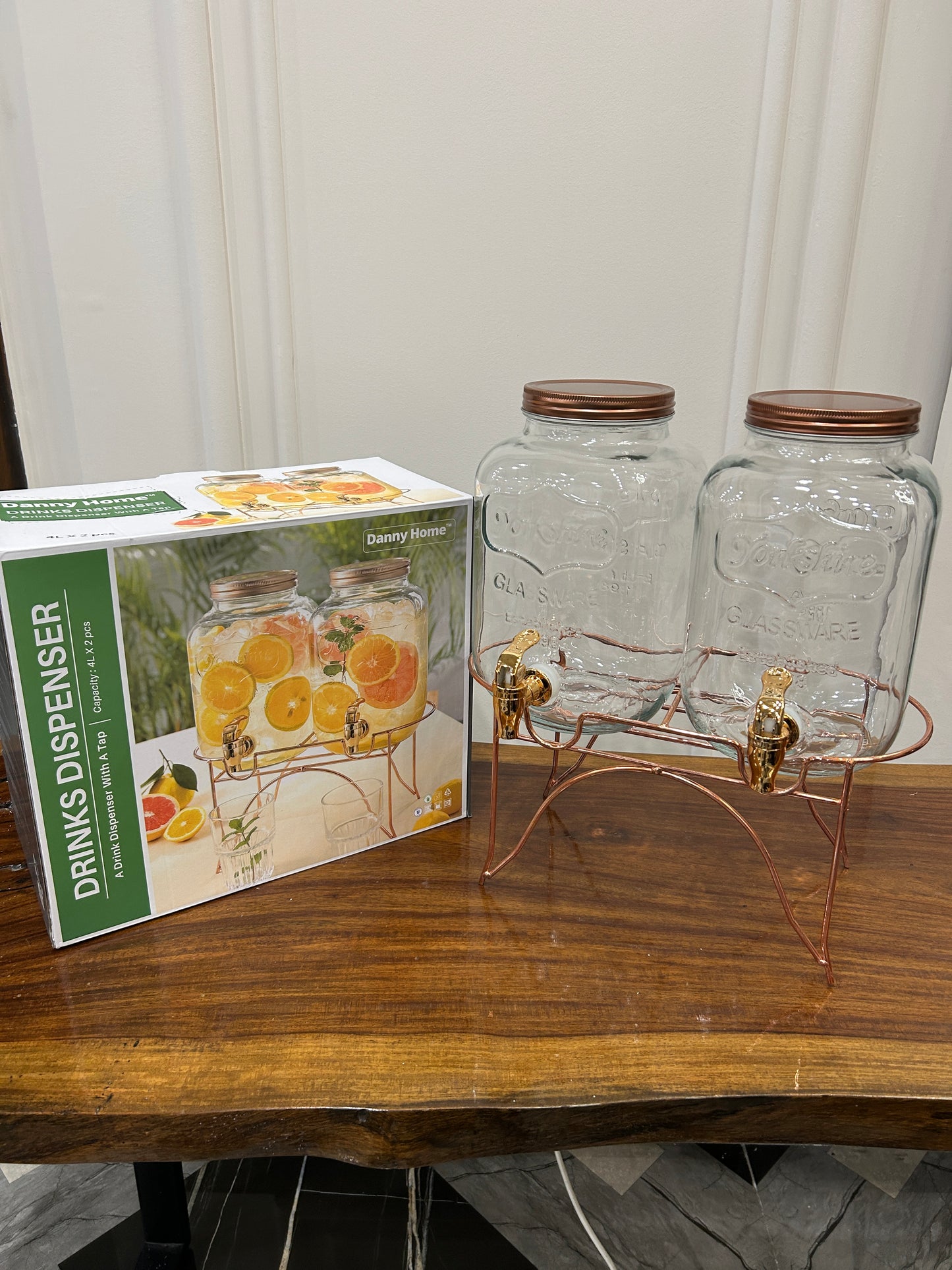 Danny Home Drinks Dispenser Golden 2Pcs