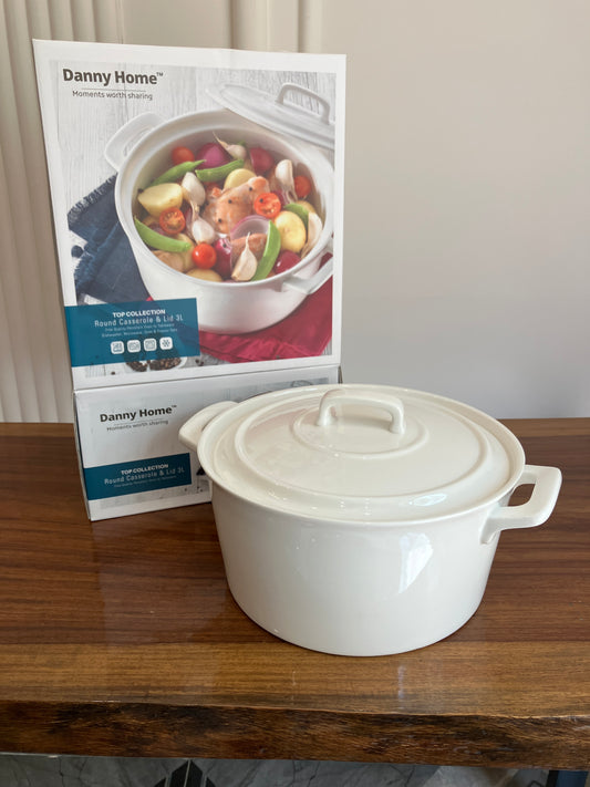 Danny Home Round Casserole & Lid 1Pcs