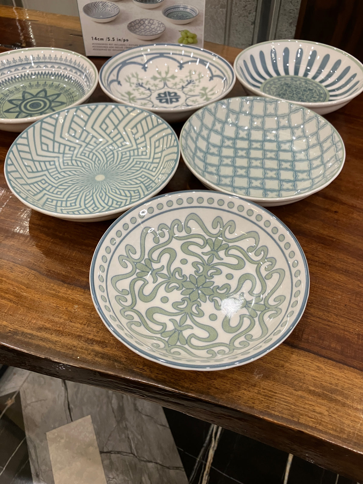 Danny Home Sea Green Mini Rice Plate 6Pcs