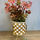 Gold Accent Artificial Flower Pot