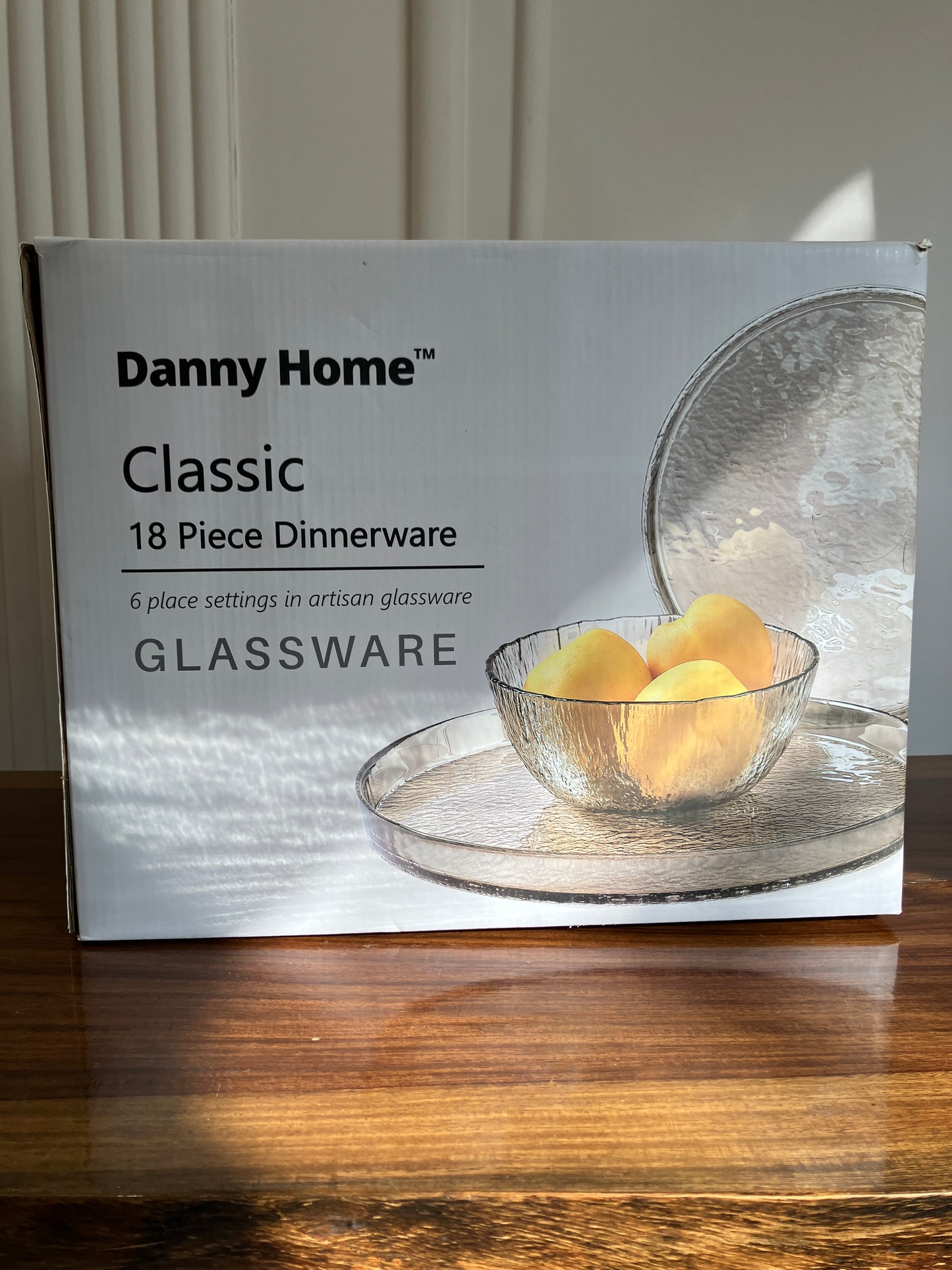 Danny Home Premium Glass Plate Set 18Pcs