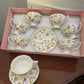 Premium Autumn Floral Cup Saucer Set 12Pcs