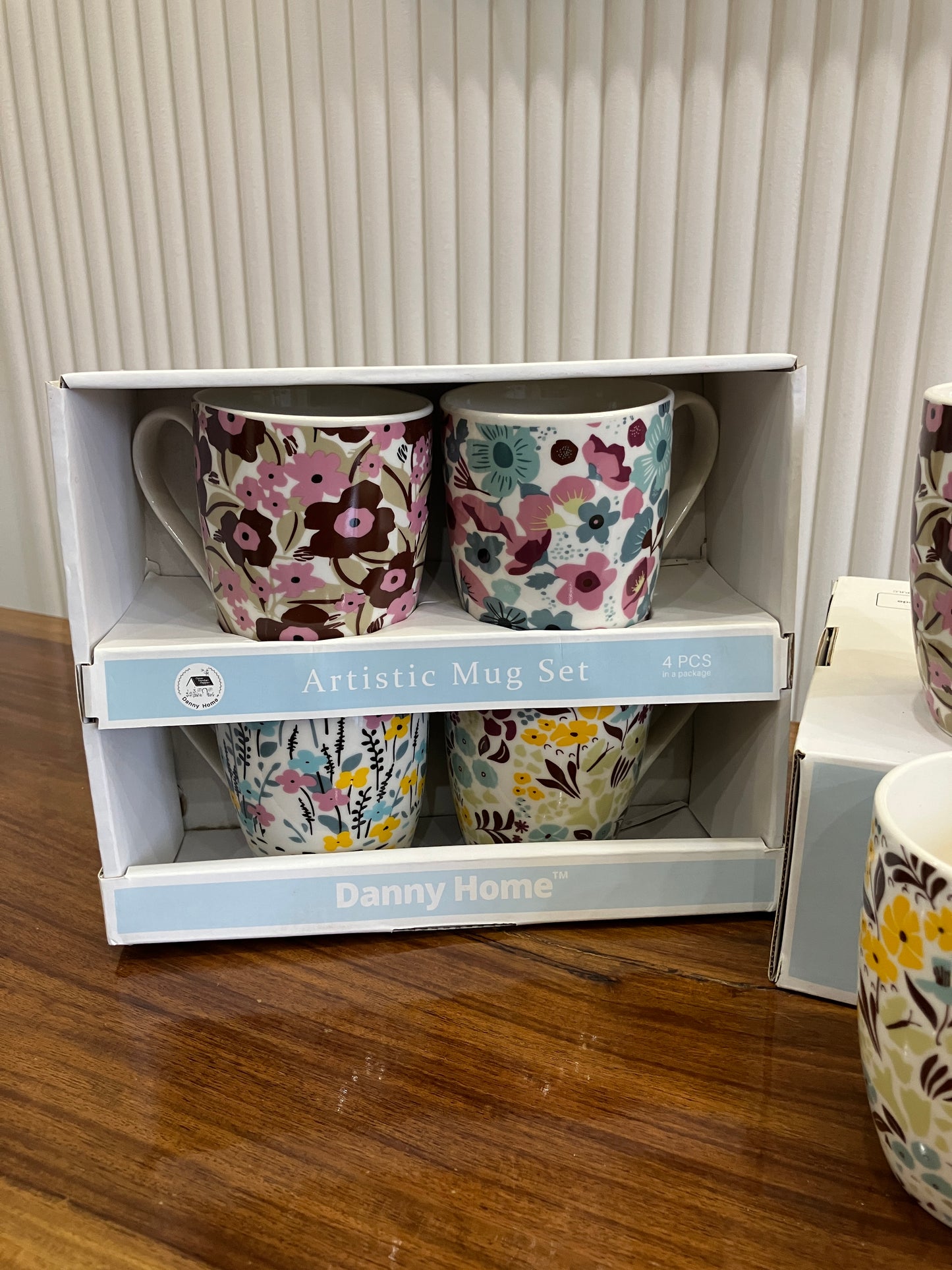 Danny Home Floral Printed Mug 4Pcs