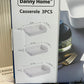 Danny Home White Porcelain Bakeware Casserole 3Pcs