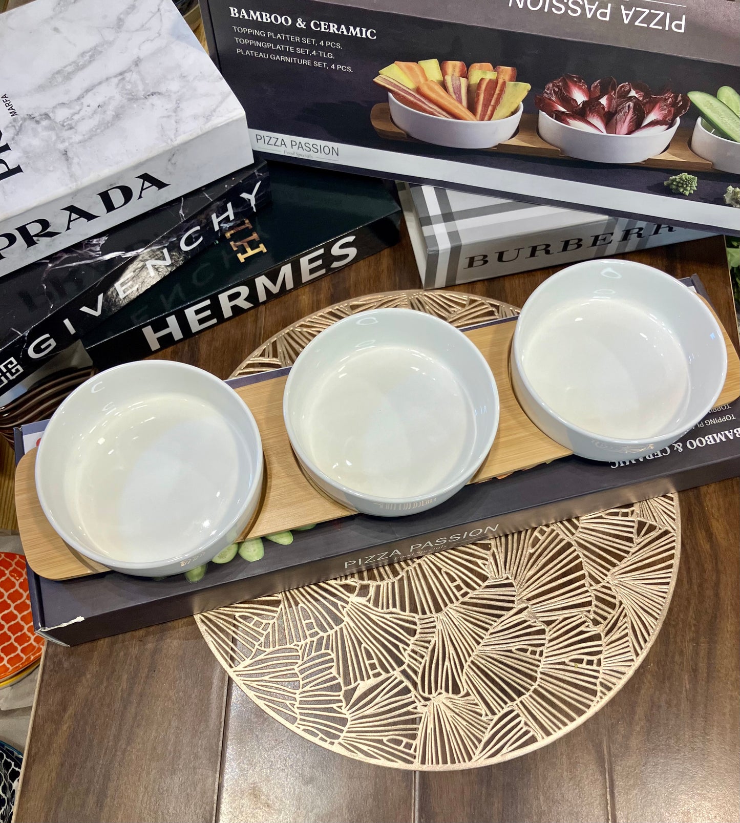 Danny Home Pizza Passion Topping Platter Set 4Pcs