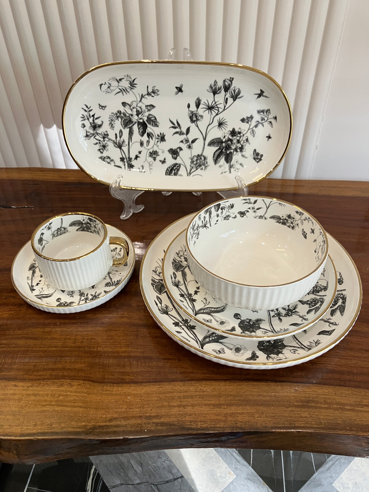 Danny Home Black Gold Breakfast Set 32Pcs