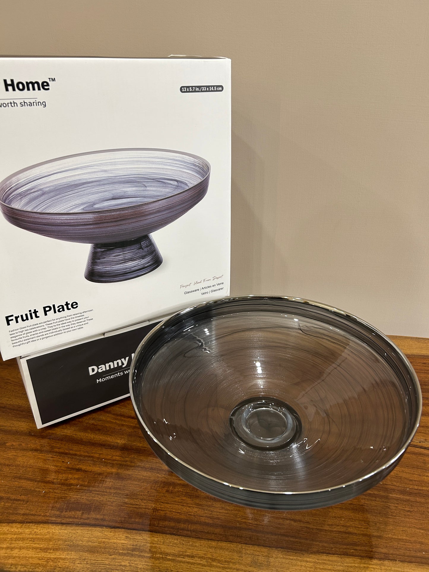 Danny Home Eclipse Glass Fruit Plate (Large)