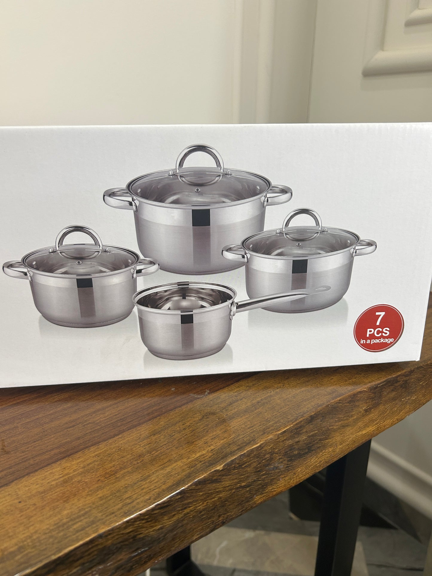 Danny Home Stainless Steel Cookware Set 7Pcs