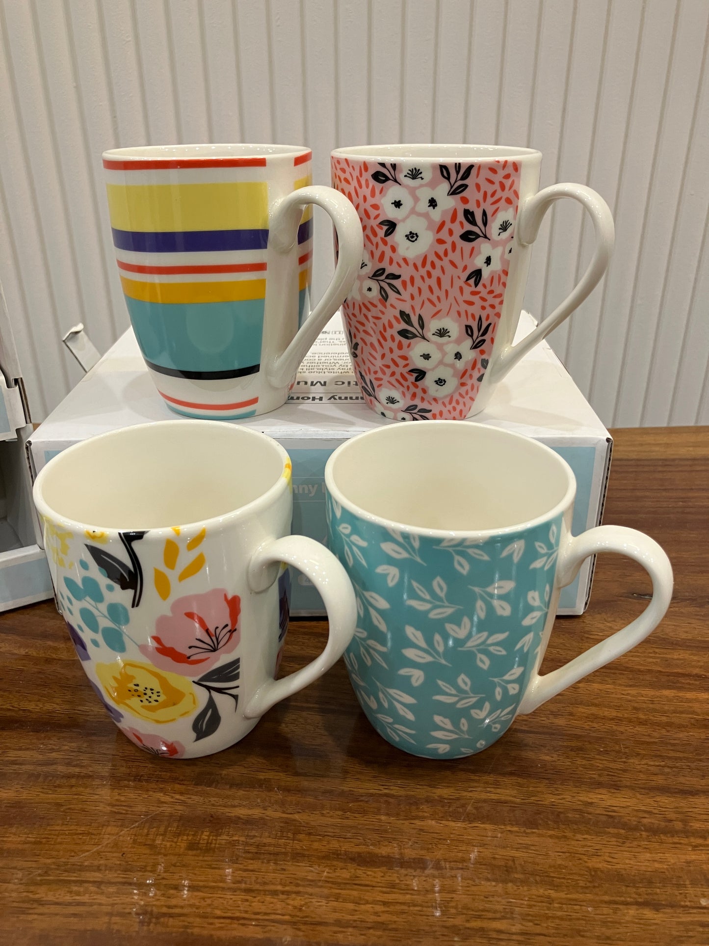 Danny Home Floral Printed Mug 4Pcs
