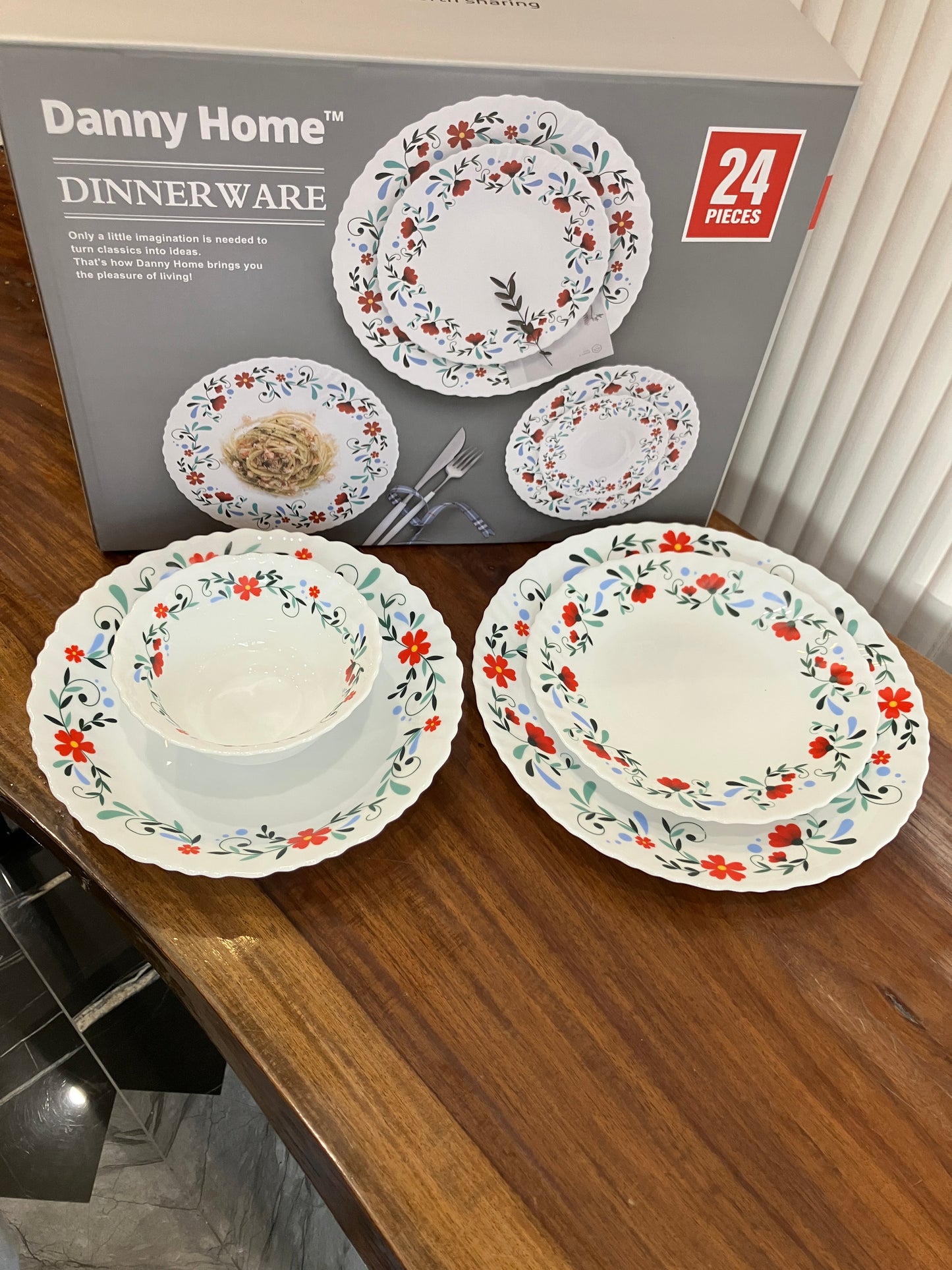 Danny Home Opal Bloom Dinner Set 24Pcs