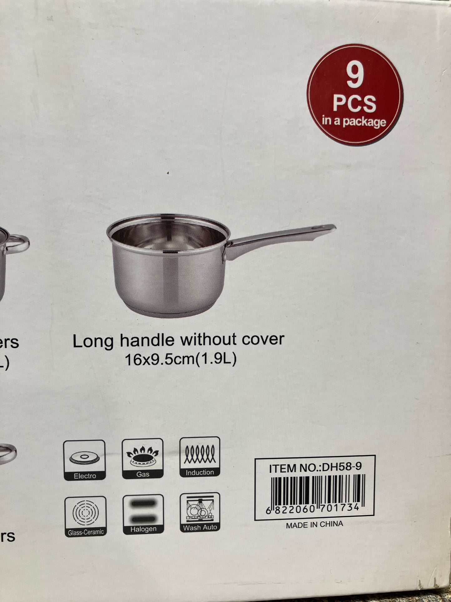 Danny Home Stainless Steel Cookware Set 9Pcs