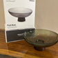 Danny Home Smoky Glass Pedestal Fruit Bowl (Medium)