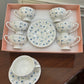 Premium Blue Bloom Cup Saucer Set 12Pcs