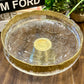 Golden Fancy Glass Platter Small