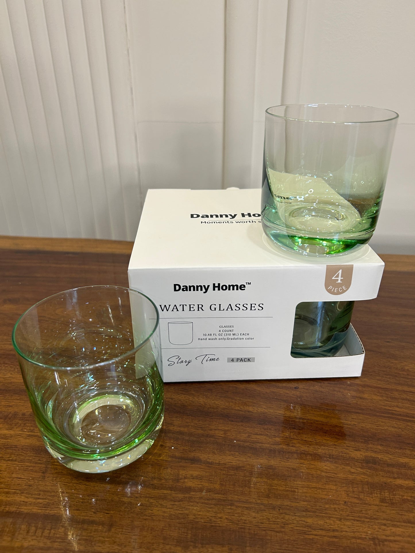 Danny Home Green Gradient Glass 4Pcs (310ml)