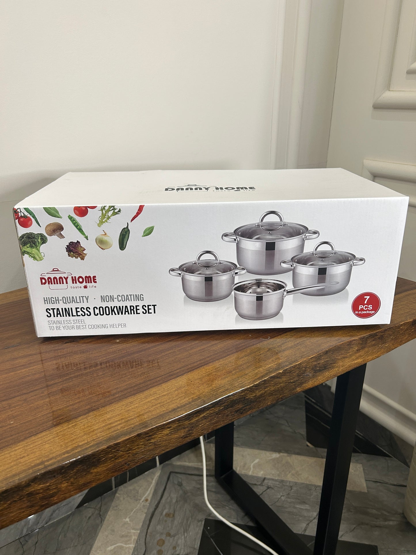 Danny Home Stainless Steel Cookware Set 7Pcs