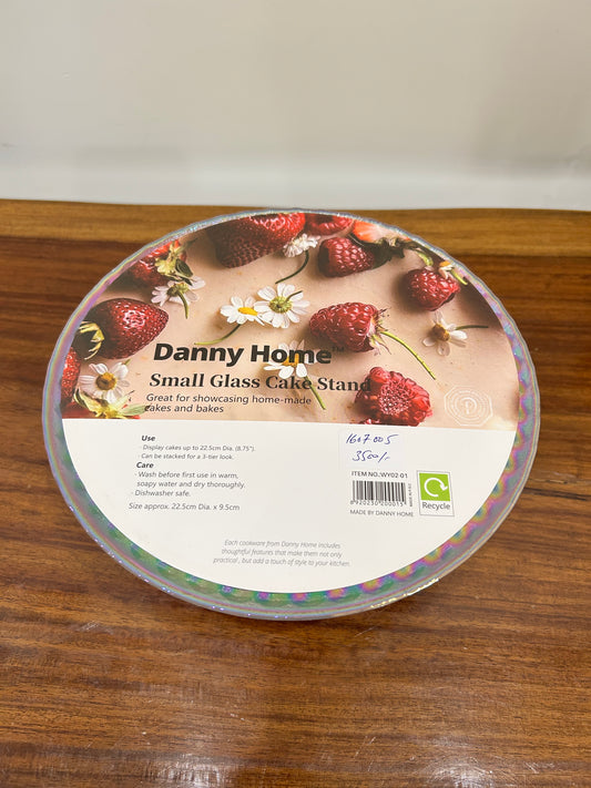 Danny Home Small Glass Cake Stand Rainbow