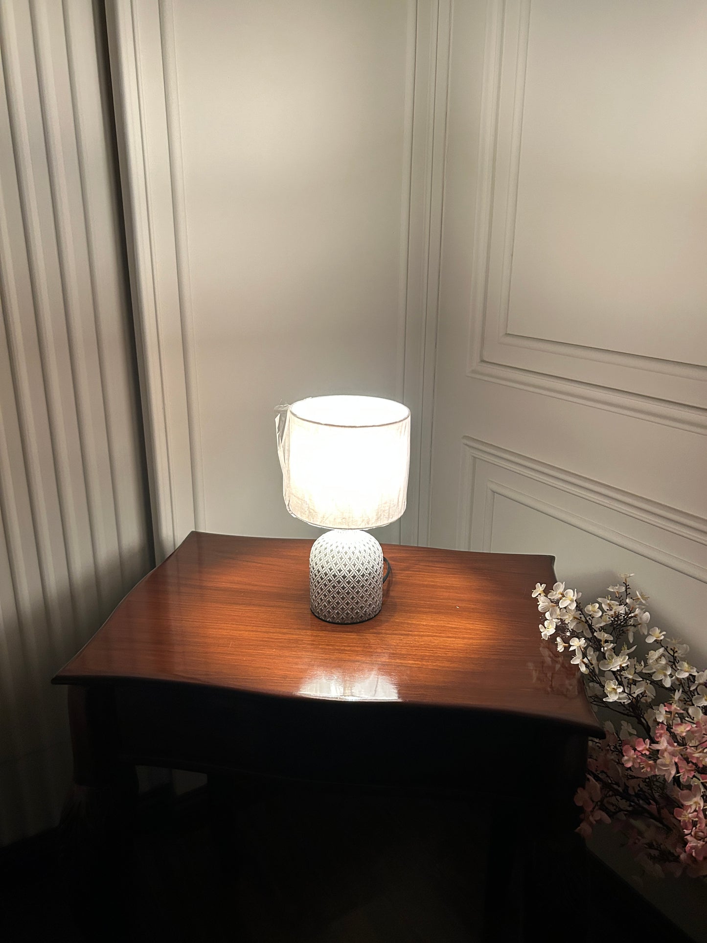 Danny Home Dark Grey Ceramic Table Lamp 1Pcs