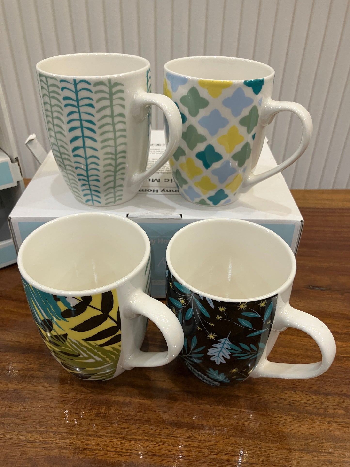 Danny Home Floral Printed Mug 4Pcs