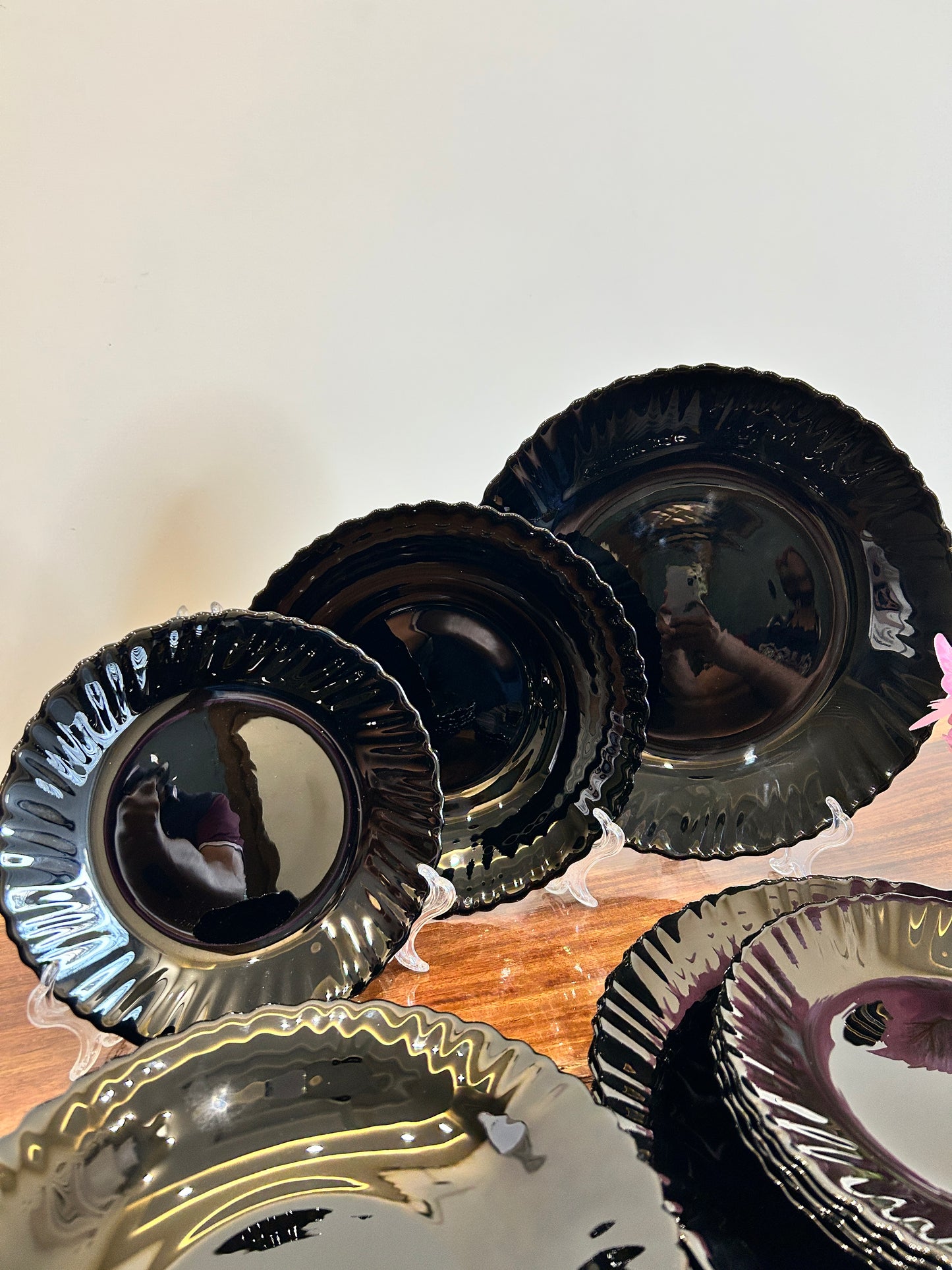 Danny Home Opal Plate Black Set 18Pcs
