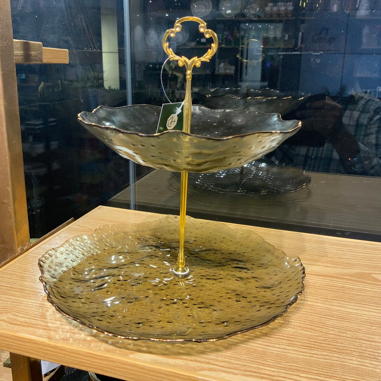 Glass Platter 2 Tier